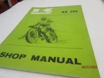 Pre Owner Kawasaki 1973 KX250 Shop Manual 99997-706. Fixed Price $19.99.