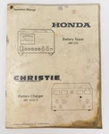Honda Christie Battery Tester BM-210 Charger Mc 1012/2 Operation Manual. Fixed Price $9.99.