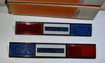 Harley Davidson Fl/flh Saddle Bag Trim Emblem "1976" 90822-76 And 90823-76 H1. Fixed Price $2100.00.