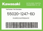 Kawasaki Genuine Guard,caliper,black 55020-1247-6D. Fixed Price $21.61.