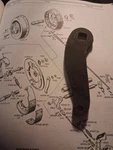 Harley Brake Lever 36-57 Rear Original 41929-36 Knuc. Pan.. Fixed Price $10.95.