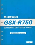 1998 Suzuki Motorcycle Gsx R750 Service Manual Supplement #99501-37200-03E (688). Fixed Price $22.99.