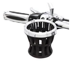 Ciro Chrome Rubber Drink Holders 1-1/4 In. Black Bar Mount 50415. Fixed Price $74.99.