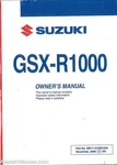 2007 Suzuki GSX-R1000K7 Motorcycle Owners Manual : 99011-21H50-03A. Fixed Price $37.78.