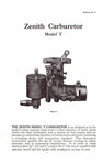 Zenith Carburetor - Bulletin #8 As Used Henderson Motorcycle Reproduction. Fixed Price $10.00.