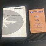 2003 Polaris Scrambler 500 Service Manual : 9918060 And Owners. Fixed Price $45.00.