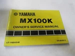 Yamaha MX100K Motorcycle Owners Service Manual LIT-11626-03-69. Fixed Price $21.48.