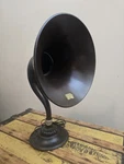 Music Master 14" Wooden Horn Speaker 22" Tall Working Original Finish. Fixed Price $329.00.