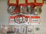 Honda Nos Pistons Rings Pins Clips Set 1975-1976 CB750F 13101-392-000. Fixed Price $689.95.