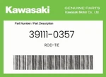 Kawasaki Genuine Rod-tie 39111-0357. Fixed Price $128.26.