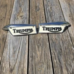 BN02 Triumph Tank Emblems Vintage 1969-78 #829700-1 Bonneville T100 T120 T150. Fixed Price $149.99.