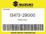 Suzuki Genuine Nipple Assy 13473-29G00. Fixed Price $91.43.