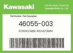 Kawasaki Genuine Screw,cable ADJUST,8MM 46055-003. Fixed Price $15.93.