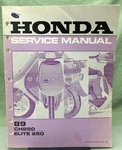 Genuine Honda 61KAB00 CH250 Elite Service Manual 1989. Fixed Price $17.99.