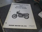 Suzuki Asssembly & Pre-delivery Service Guide 1982 GS650GZ 99505-01072-03E. Fixed Price $19.99.
