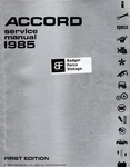 1985 Honda Accord Service Manual First Edition MN1012. Fixed Price $19.94.