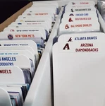 (30) Tall Sports Card Dividers With Free Mlb Teams Logos Labels. Fixed Price $8.95.