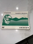 2002 Honda XR400R Owners Manual. Fixed Price $35.00.