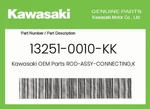 Kawasaki Genuine Rod-assy-connecting,k 13251-0010-KK. Fixed Price $166.04.