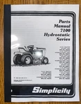 Service Parts Manual Fits Simplicity 7100 Hydrostatic Lawn Mower P75. Fixed Price $19.97.