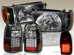 1996-98 Toyota 4RUNNER Jdm Black Headlights Corner + Led Tail. Fixed Price $325.99.