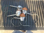 Lot Of Lucas L874 Turn Signals Triumph Norton 2 Long Short For Parts. Fixed Price $60.00.