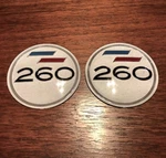 Gas Tank Badge Set (2 Pieces) For Benelli / Wards Mojave 260CC - New Old Stock!. Fixed Price $49.99.