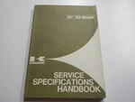 1987 1988 Kawasaki All Models Service Specifications Handbook 99926-1012-01. Fixed Price $29.99.