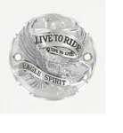 Timer Cover For Harley "live To Ride-eagle Spirit" Horizontal Mounting. Chrome. Fixed Price $24.95.