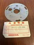 1972-77HONDA CB400 Points Plate 30201-333-004 Nos SW64B. Fixed Price $8.95.