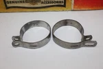 Harley Panhead Flh Shovelhead Dual Exhaust Muffler Clamps 65290-58A. Fixed Price $25.00.