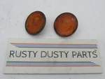Pair Of Vintage Original Lucas 1971 Amber Reflectors Bsa Triumph RER-14. Fixed Price $37.99.