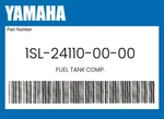 Yamaha Genuine Fuel Tank Comp. 1SL-24110-00-00. Fixed Price $542.72.