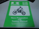 Kawasaki Factory Race Preparation & Tuning Manual 86 KX125/250/500 99920-1339-01. Fixed Price $18.99.