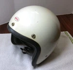 Vintage 1968 Bell Toptex 500TX Motorcycle Helmet, Size 7??, White. Fixed Price $800.00.