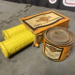 Nos Harley Panhead 1954 Anniversary Yellow Springer Handlebar Waffle Grips Wow. Fixed Price $899.00.