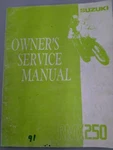 1991 Suzuki Owners Service Manual Oem 99011-05D52-03A. Fixed Price $12.30.