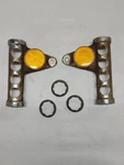 1972 Honda SL350 Right / Left Fork Ears Headlight Mounts Brackets (#2). Fixed Price $24.99.