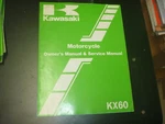 Oem Kawasaki KX60-A1 Owners Service Shop Repair Manual 99920-1214-01. Fixed Price $9.20.