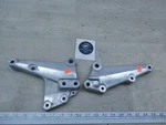 1981 Honda CB400T Hawk H20434) Left And Right Rear Foot Peg Mount Bracket Set. Fixed Price $20.70.