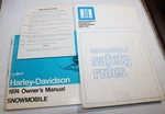 1974 Harley-davidson Snowmobile Owner Rider Manual Hand Book 99474-74 Nos. Fixed Price $25.00.
