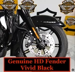 Genuine Harley 14-25 Touring Limited Front Fender Emblems Vivid Black Oem 27870. Fixed Price $149.95.