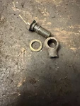 Harley Oem Knucklehead 1938 Oil Line Banjo Bolt W/ Fitting 990F. Fixed Price $50.00.