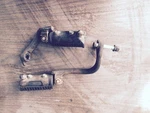 1976 Honda Twin H841-1' Front Driver Foot Pegs Rests Set Pair Cafe. Fixed Price $24.95.