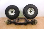 1992 Yamaha Badger YFM80 Front Swingarm Wheels Tires 3GB-23570-00-33. Fixed Price $199.00.