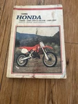 Honda CR80R 1989-1995 CR125R 1989-1991 Service Manual Clymer M431-2. Fixed Price $17.00.