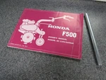 Honda Factory Owners Manual W/rod 1977 F500 Tiller English & French 3872390. Fixed Price $19.99.
