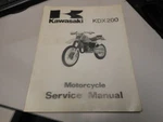 Kawasaki Factory Motorcycle Service Manual 1987 KDX200 99924-1105-01. Fixed Price $34.98.