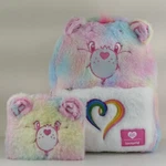 Loungefly Care Bears Pastel Rainbow Fuzzy Mini Backpack Wallet Set Togetherness. Fixed Price $87.95.