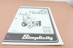 Simplicity Model 555 & 755 Snowthrowers Parts Manual TP-1097-04. Fixed Price $5.00.